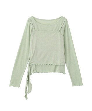earth music&ecology 【SET2点】ツイストキャミレイヤードカットソー Mint