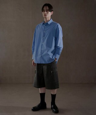 WEGO ブロードルーズシャツ ブルー