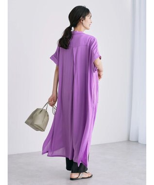 AMERICAN HOLIC 楊柳Ｗポケット開襟ワンピース Pink