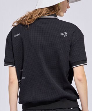 PW CIRCULUS 【WOMEN】ワッフルハーフジップポロ 2026年モデル ゴルフウェア レディース ブラック系