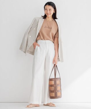 23区 S 【洗える】La dune ロゴTシャツ キャメル系