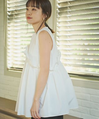 #Newans 【ANSWER for フォトジェニックスタイル】ダイアゴナルティアードブラウス ホワイト系