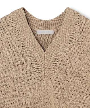 UNFILO テープヤーンニット ベスト キャメル