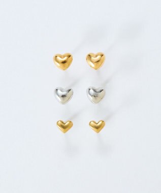 Phoebe 【金属アレルギー対応】パフィーハートピアス　シルバー/サージカルステンレス シルバー