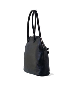 FOLNA RD ソフトレザーブガッティボストンバッグL-SIZE ブラック