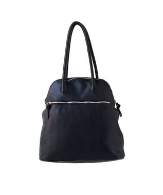 FOLNA RD ソフトレザーブガッティボストンバッグL-SIZE ブラック