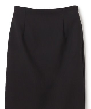 UNFILO 【選べる着丈】ダブルクロスＩラインスカート ブラック系