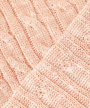 J.PRESS LADIES 【洗える】MIX COLOR SLUB ケーブル ニット ピンク系