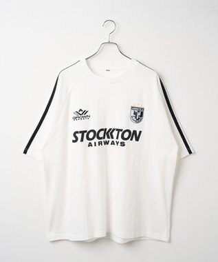 WEGO 【ユニセックス着用ITEM/手洗い可/MLサイズ】ラインゲームロゴT ホワイト