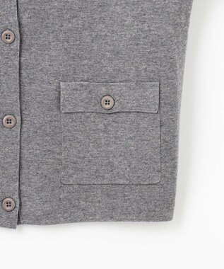 J.PRESS LADIES L 【WEB限定・洗える】WORSTED WOOL クルーネック カーディガン 【WEB限定】トップグレー系