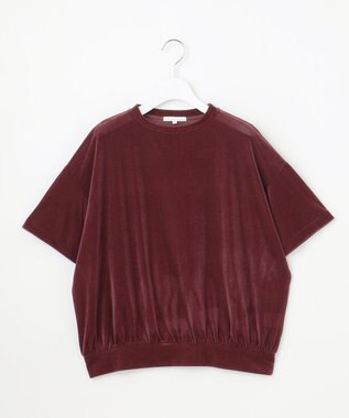 自由区 L 【SHIHOさん着用】シアーベロア カットソー ボルドー