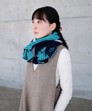 nitorito FUDGE12月号掲載【UNISEX】sora スヌード turquoise