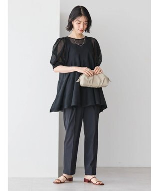 AMERICAN HOLIC ボリュームスリーブティアードニットチュニック Black