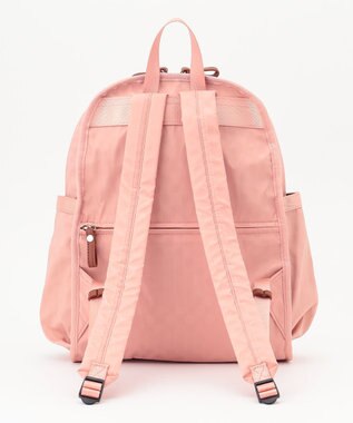 Y'SACCS 撥水ナイロンテープデザインスクエアバックパック ピンクベージュ