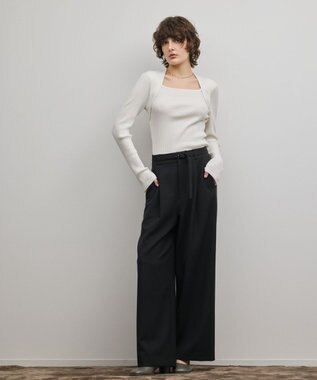 GRACE CONTINENTAL ダブルクロスワイドパンツ