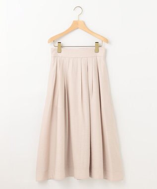 組曲 【セットアップ対応・ウエストゴム仕様】ニュアンスシフォン スカート ベージュ系