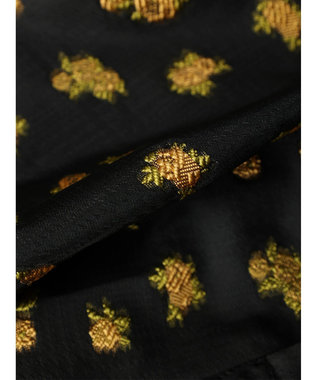 Green Parks タック入りジャガードキュロットパンツ Flower