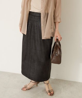 AMERICAN HOLIC フェイクレザーダンボールスカート Black