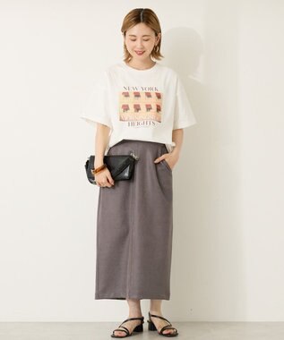 AMERICAN HOLIC フェイクレザーダンボールスカート Charcoal Gray