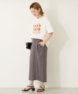 AMERICAN HOLIC フェイクレザーダンボールスカート Charcoal Gray