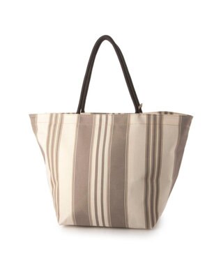 UNBILLION カシュカシュ cachecache / ウォータプルーフストライプビッグトート アイボリーミックス