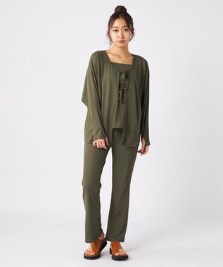 OP／FILA 【Ocean Pacific】水着４点セット リボンカーディガン＋ロングパンツ付き