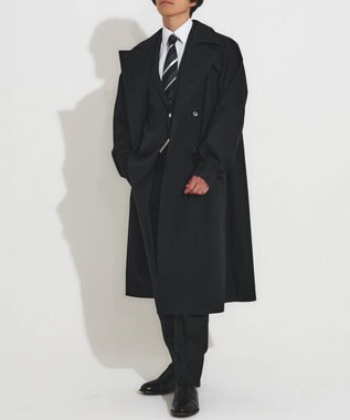 muuc 花粉シールドコート〈国産・綿100%天然素材〉〈ユニセックス・大きいサイズあり〉〈3シーズン〉〈モダンなコクーンシルエット〉 ブラック