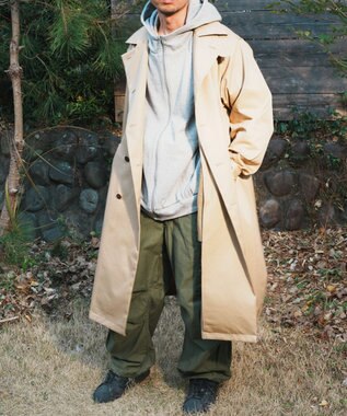 muuc 花粉シールドコート〈国産・綿100%天然素材〉〈ユニセックス・大きいサイズあり〉〈3シーズン〉〈モダンなコクーンシルエット〉 ベージュ