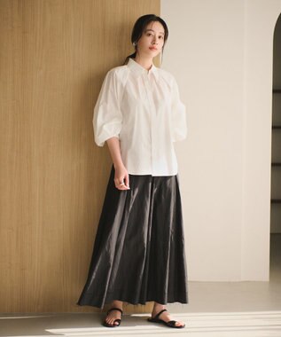 #Newans ボリュームスリーブシャツ ホワイト系