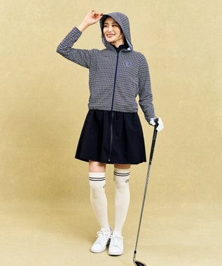 23区GOLF 【辻梨恵プロ着用】UV-A波をブロックする『サンベール』 モノグラムUVパーカー ネイビー系5