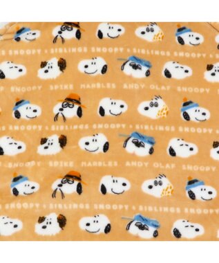 PET PARADISE スヌーピー 遠赤外線 ボアマット 《ブラザー柄》 丸型  (70cm) ブラザー柄