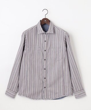 JOSEPH ABBOUD 【2WAY】リバーシブルシャツ ブルー系