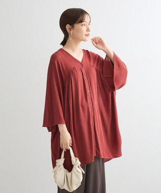 Green Parks クレープチュニック Brick Red