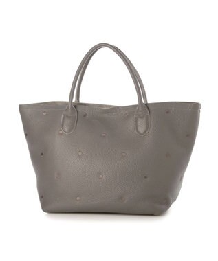 UNBILLION ペルケ perche / 牛革ドット刺繍トートバッグ GY