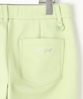 23区GOLF 冬の暖かボトム【WOMEN】ボンディング テーパードパンツ ライトグリーン系