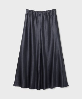 GRACE CONTINENTAL サテンバイアススカート ネイビー