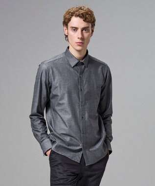 JOSEPH HOMME 新素材【ストレッチ】コンフォートクリアジャージー　長袖レギュラーカラーシャツ グレー系