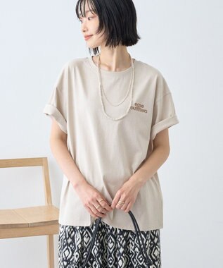 AMERICAN HOLIC 刺繍&フォトプリントTシャツ Beige