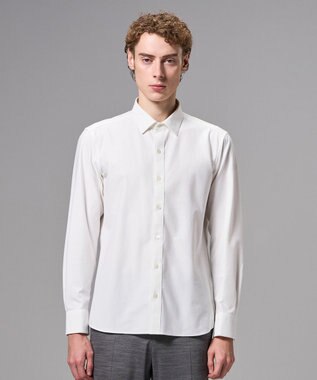 JOSEPH HOMME 新素材【ストレッチ】コンフォートクリアジャージー　長袖レギュラーカラーシャツ ホワイト系