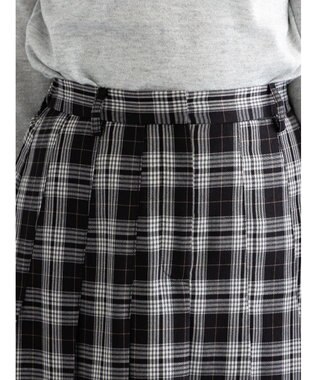 Te chichi チェックアソートロングプリーツスカート オフホワイト