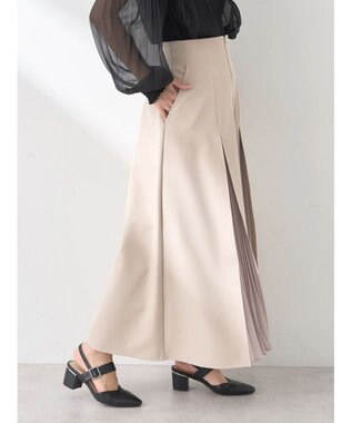 earth music&ecology マチプリーツスカート Beige