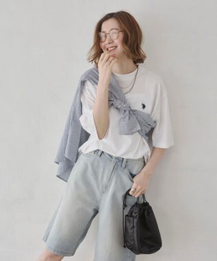 WEGO 【ユニセックス着用ITEM/MLサイズ展開】U.S. POLO ASSN.別注 接触冷感T（SS） ホワイト