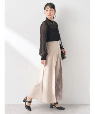 earth music&ecology マチプリーツスカート Beige