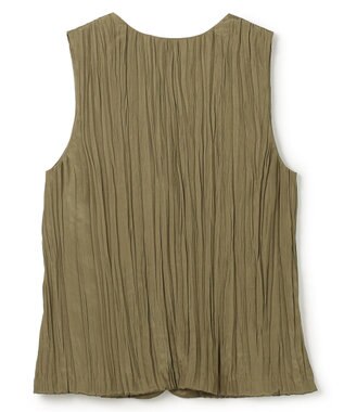 uncrave マシーンプリーツ ジレ カーキベージュ