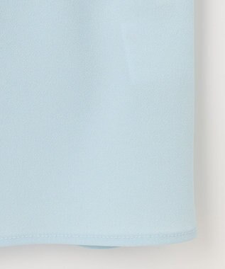 Feroux 【大好評につき追加生産・新色登場】リボンタイパフスリーブ半袖 ブラウス スカイブルー系