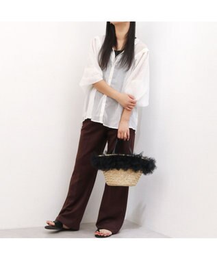 UNBILLION カカトゥ kakatoo / チュールフリンジカゴバッグ ブラック