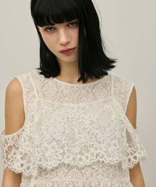 GRACE CONTINENTAL レイヤードレーストップ キナリ