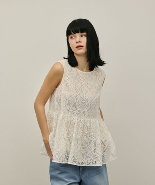 GRACE CONTINENTAL レイヤードレーストップ キナリ