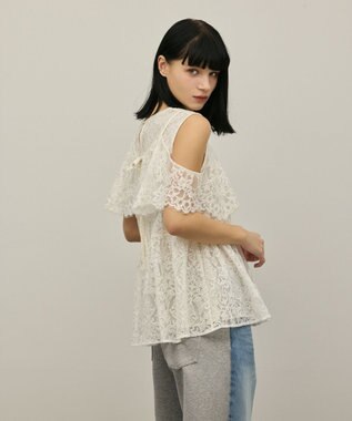 GRACE CONTINENTAL レイヤードレーストップ キナリ