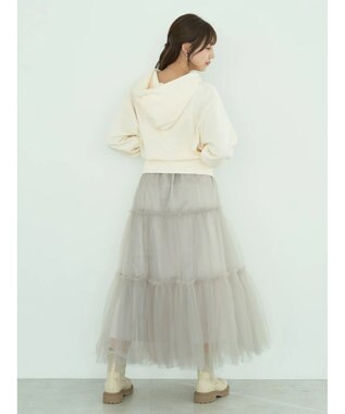 earth music&ecology 裏毛ＺＩＰパーカー Ivory